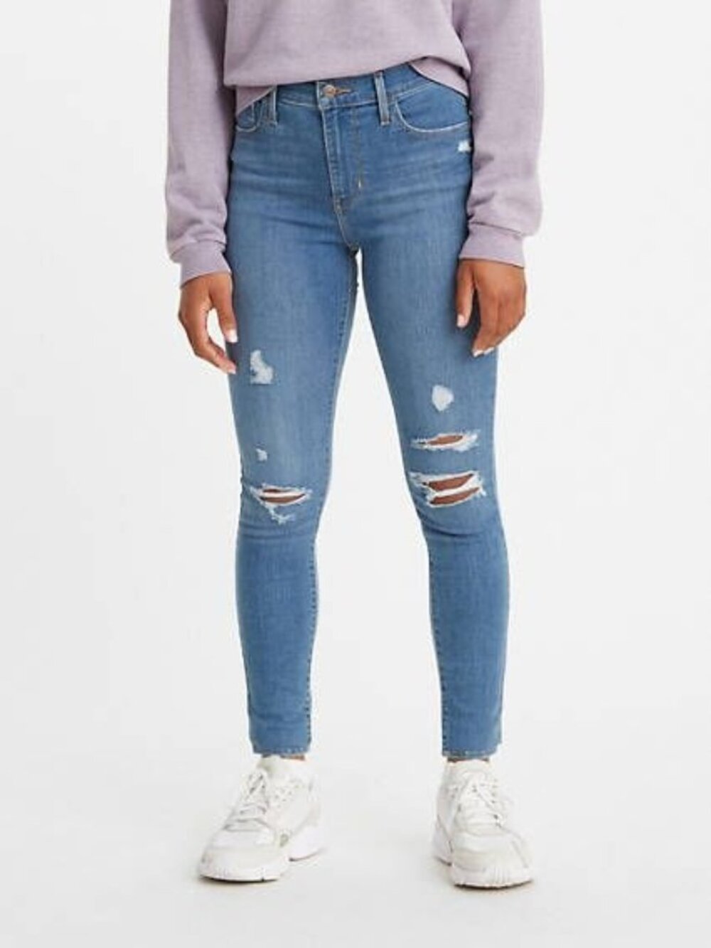 Levi's Womens Short Length High Rise Super Skinny Jeans Blue Size 25S NWT